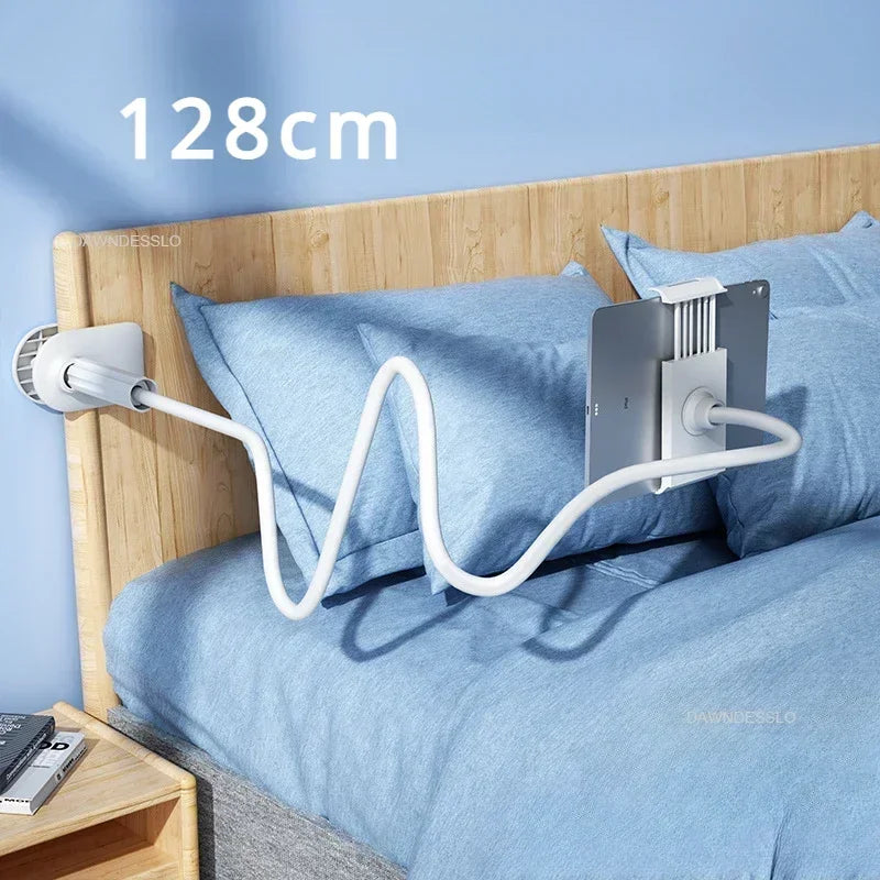 Suporte Flexível para Celular e Tablet – 128cm com Braço Articulado 360° para Cama, Mesa ou Encosto de Cabeça